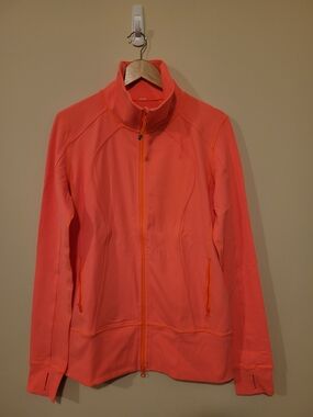 Brand New Women’s Lululemon Nice Asana Coral Pink Zip-Up Jacket Size Large